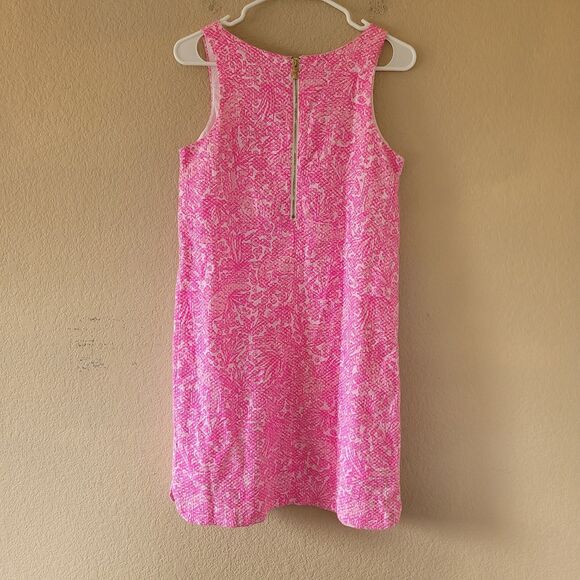 Lilly Pulitzer Target Dress Girls 14/16 XL  Pink Shift Coastal Floral Sleeveless - Picture 7 of 7